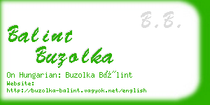 balint buzolka business card